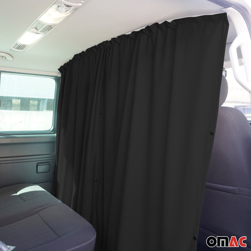 GMC Cabin Divider Curtains Privacy Curtains Black 2 Curtains