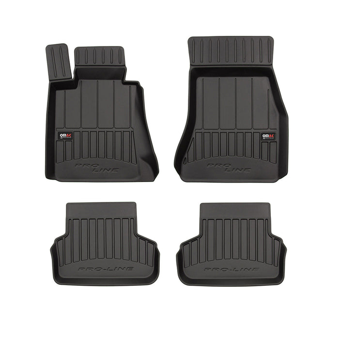 OMAC Premium Floor Mats for for BMW 5 Series G30 Sedan 2017-2023 TPE Black 4x