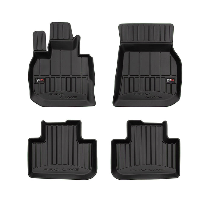 OMAC Premium Floor Mats for for BMW X4 G02 2018-2023 TPE Rubber Black 4Pcs