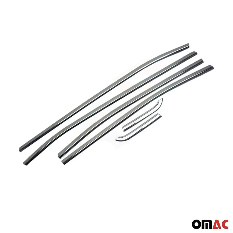 Window Molding Trim Streamer for Jeep Renegade 2015-2023 Steel Silver 6 Pcs - OMAC USA