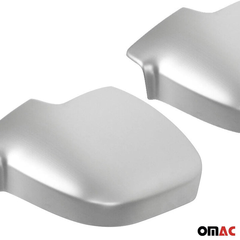 Side Mirror Cover Caps Fits Mercedes Sprinter W907 910 2019-2024 Brushed Steel - OMAC USA