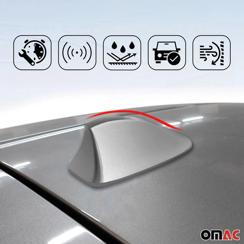 Car Shark Fin Antenna Roof Radio AM/FM Signal for RAM Dark Grey