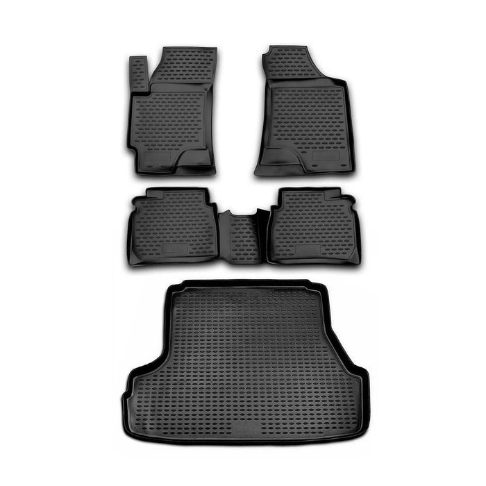 Custom Floor Mats & Cargo Liners for Hyundai Elantra 2000-2006 Black 5 Pcs