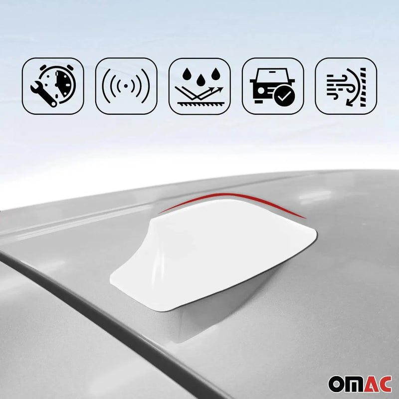 Car Shark Fin Antenna Roof Radio AM/FM Signal for Nissan White