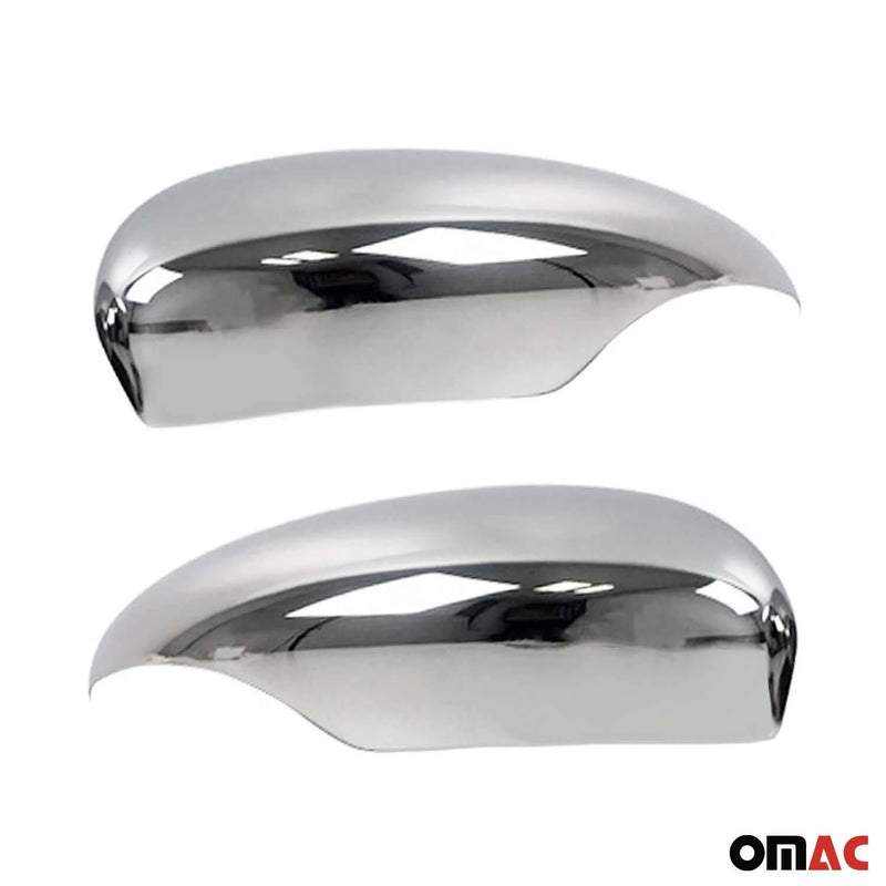 Side Mirror Cover Caps Fits Ford Fiesta 2011-2019 Steel Silver 2 Pcs - OMAC USA