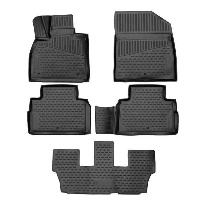 OMAC Floor Mats Liner for Hyundai Palisade 2020-2024 8Seats TPE All-Weather 5Pcs