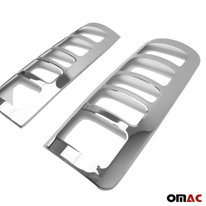 Trunk Tail Light Trim Frame for Ford Transit Connect 2010-2013 Steel Silver 2Pcs