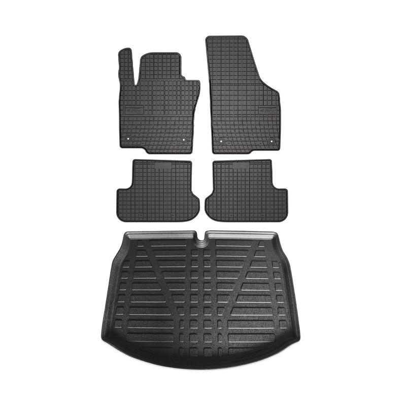 2012-2019 VW Beetle Floor Mats & Cargo Liner Full Set All Weather Black