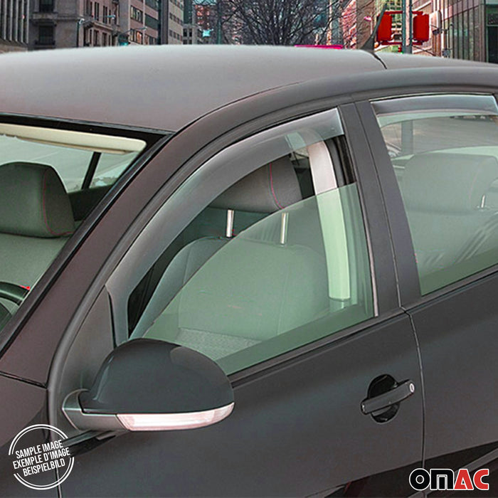 Window Visor Vent Rain Deflector for Dodge Journey 2009-2020 Black Smoke 4x