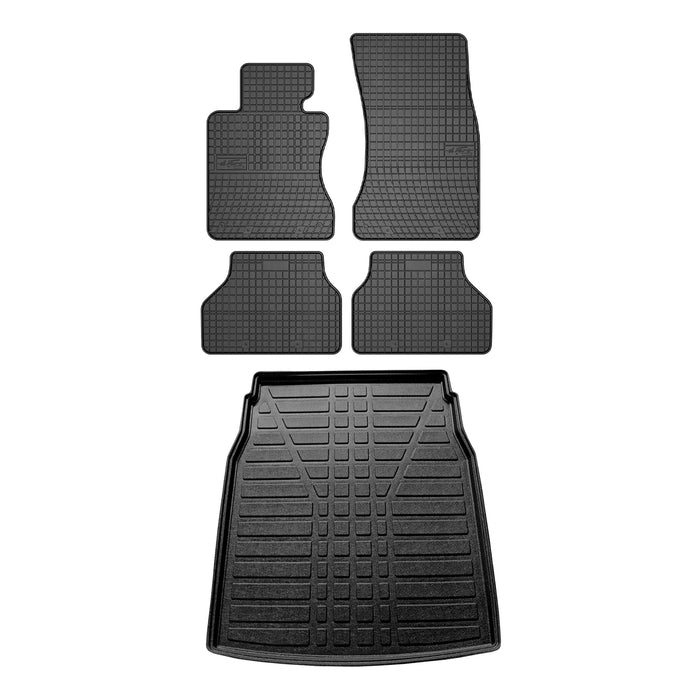 Floor Mats Cargo Liner Set for BMW 5 Series E60 Sedan 2004-2010 All-Weather TPE