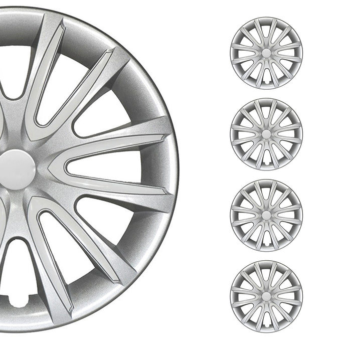 16" Wheel Covers Hubcaps for Ford F-Series Grey White Gloss