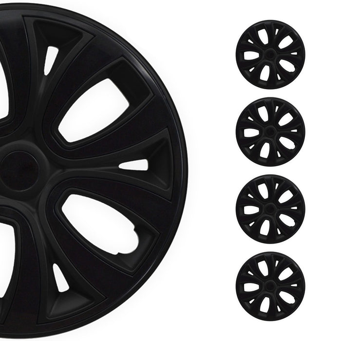 15" Wheel Covers Hubcaps R15 for Hyundai Elantra Black Gloss