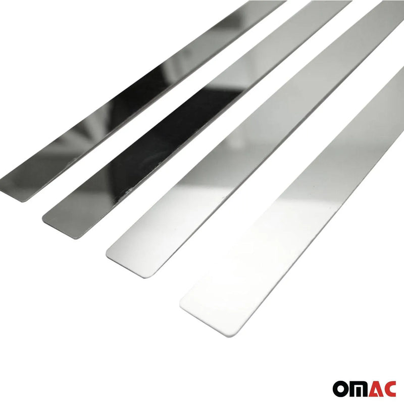 2014-2018 Chevrolet Silverado 2500 Side Door Molding Trim Steel Silver 4 Pcs