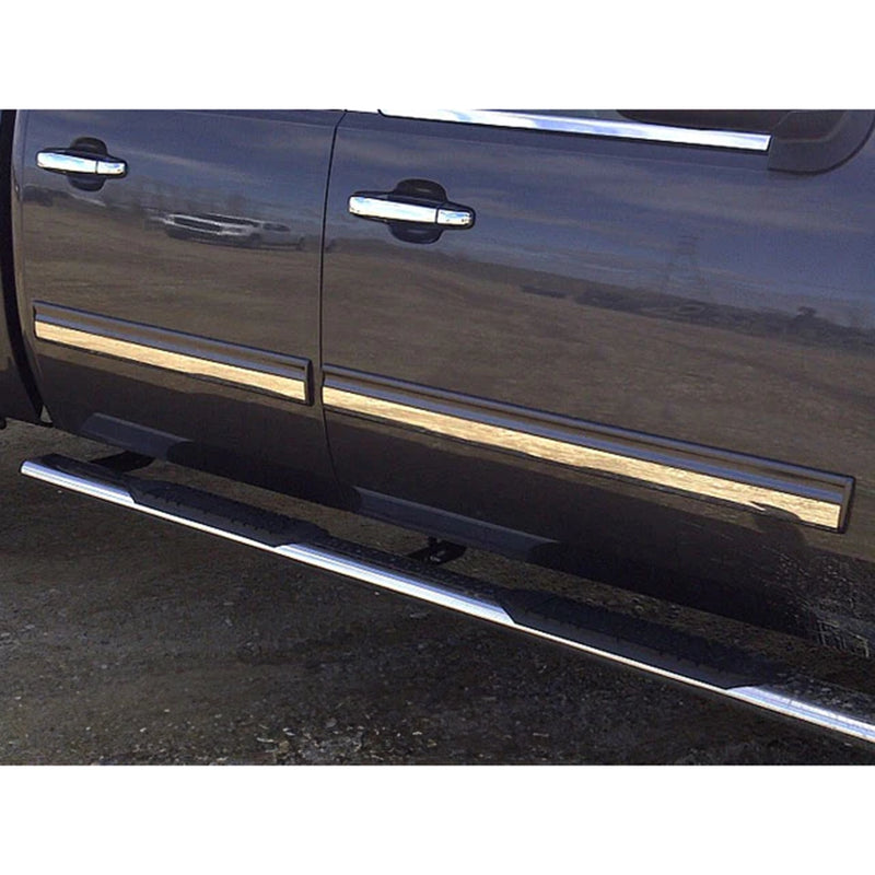 2009-2013 Chevrolet Silverado Stainless Rocker Panel Trim 4 Pcs