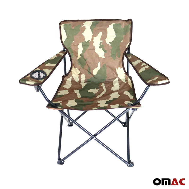 New Folding Camping Chair Beach Seat Fishing BBQ Picnic Outdoor with Cup Holder