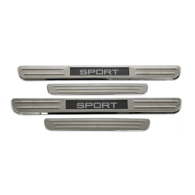 Fiat 500L 500X 500 Door Sill Scuff Plate Illuminated Sport Steel Silver 4 Pcs