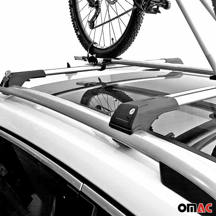 Roof Rack Cross Bars Aluminum for Mercedes GLK Class X204 2009-2015 Black 2Pcs