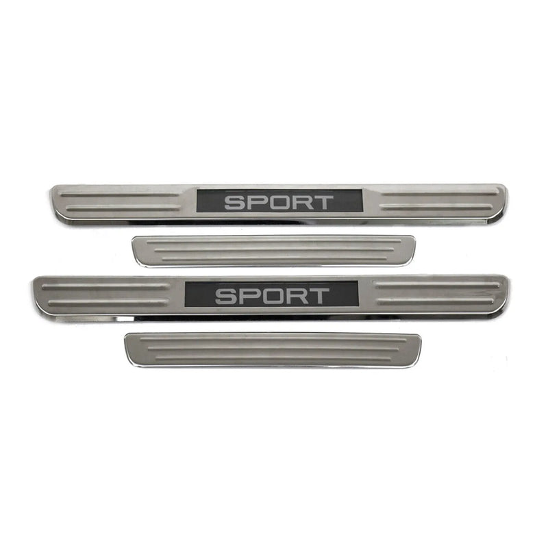 Kia Stinger Soul Door Sill Scuff Plate Illuminated Sport Steel Silver 4 Pcs