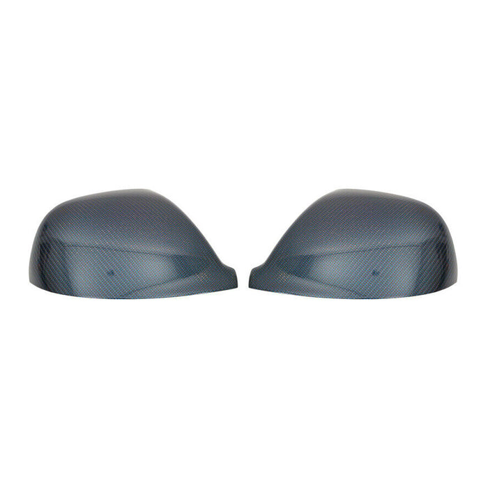 Side Mirror Cover Caps Fits VW T5 Transporter 2010-2015 Carbon Fiber Blue 2 Pcs