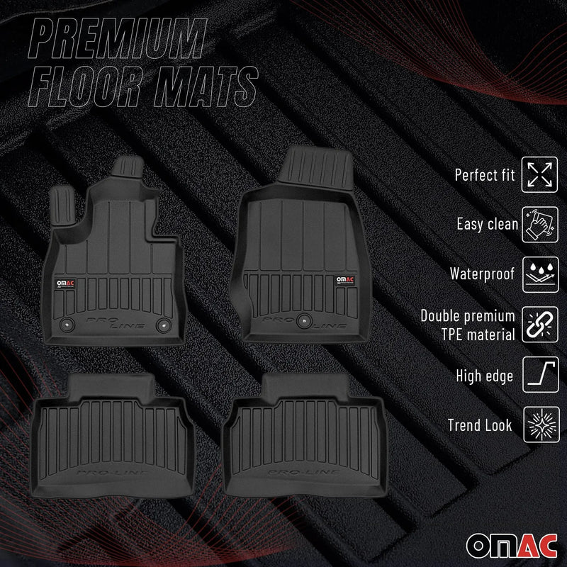 2020-2022 Ford Explorer Premium Floor Mats Liners Full Set All Weather Heavy Duty