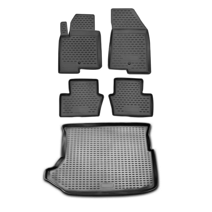 Custom Floor Mats & Cargo Liners for Dodge Caliber 2007-2012 Black 5 Pcs