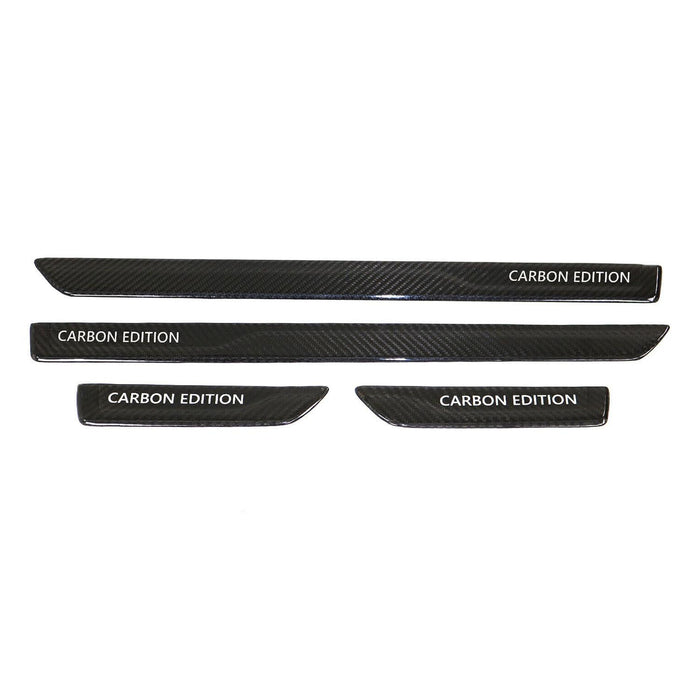 Door Sill Scuff Plate Scratch Protector for Honda Civic Sedan Carbon Fiber 4 Pcs