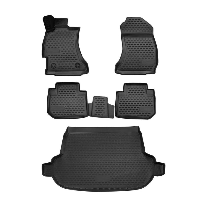 Custom Floor Mats & Cargo Liners for Subaru Forester 2014-2018 Black 5 Pcs