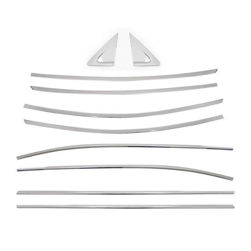 2011-2016 Hyundai Elantra Window Molding Trim Streamer Steel Silver 10 Pcs