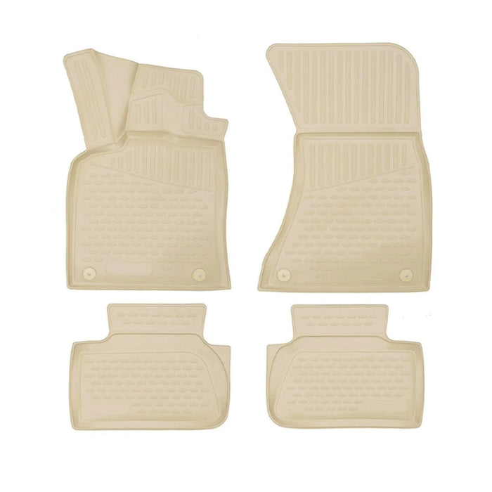 OMAC Floor Mats Liner for Porsche Macan 2015-2024 Beige TPE All-Weather 4 Pcs