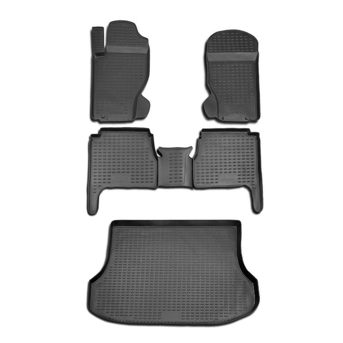 Custom Floor Mats & Cargo Liners for Kia Sorento 2003-2009 Black 5 Pcs