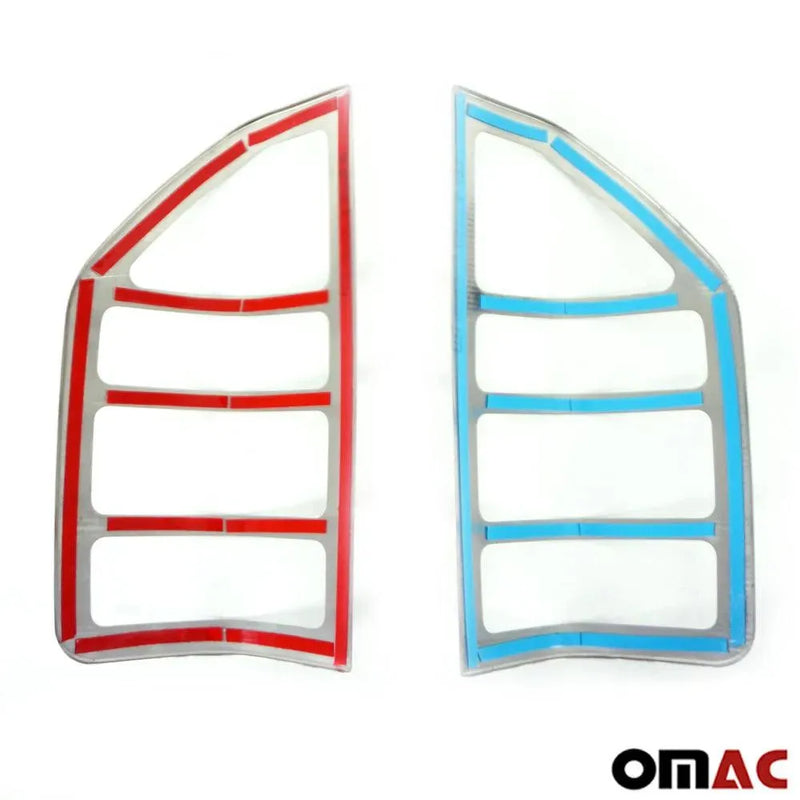 Trunk Tail Light Trim Frame for Dodge Sprinter 2003-2006 Steel Silver 2 Pcs - OMAC USA