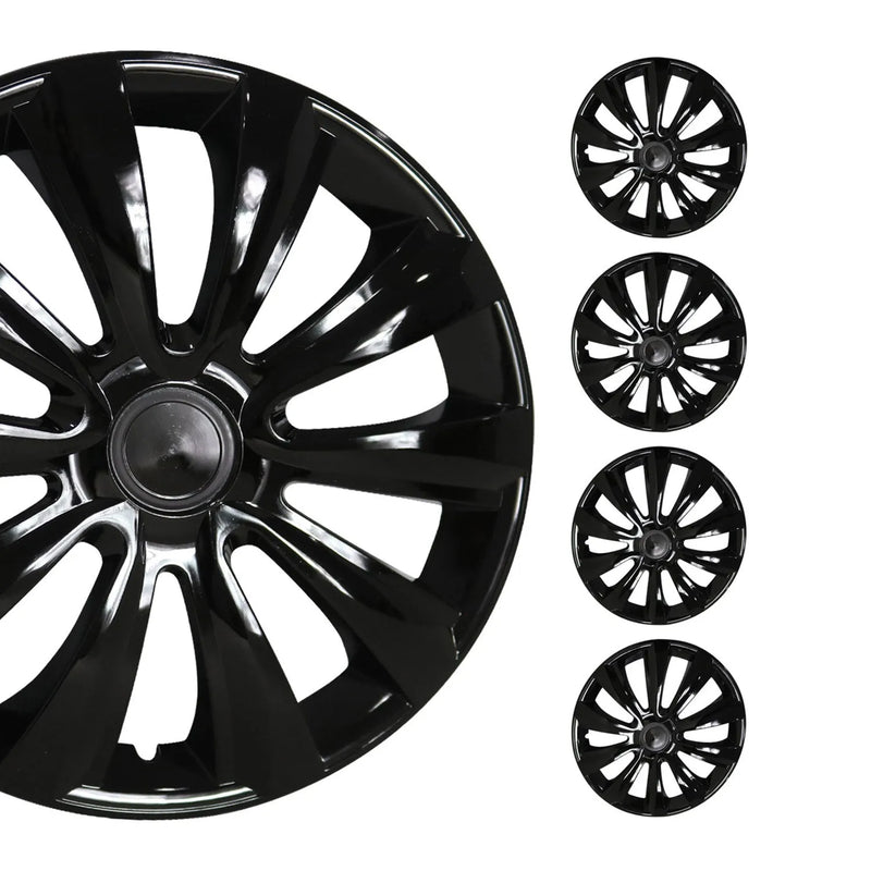 New York Hub Caps Wheel Cover 16" Black Full Set 4 pcs.