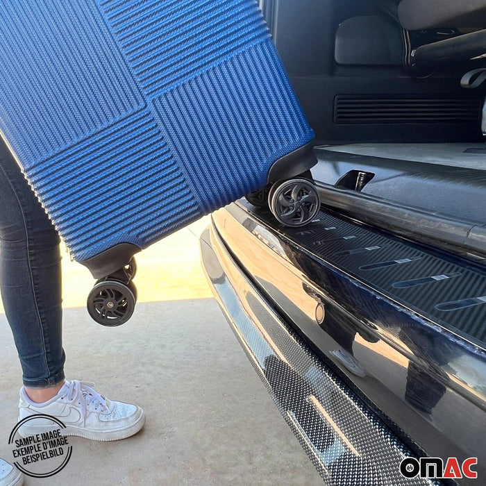 Rear Bumper Sill Cover Guard for Subaru Outback 2015-2019 Steel Carbon Foiled