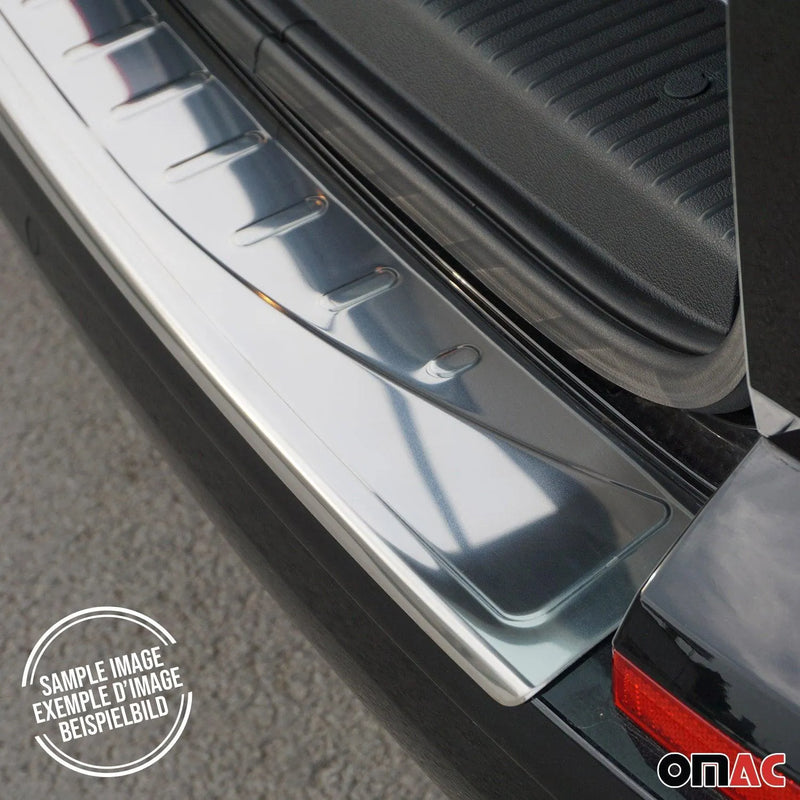 Rear Bumper Sill Cover Protector for Range Rover Evoque 2012-2019 Steel Silver - OMAC USA