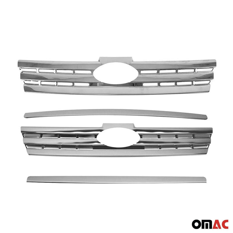 2010-2013 Ford Transit Connect Front Bumper Grill Trim Chrome Set Steel 4x