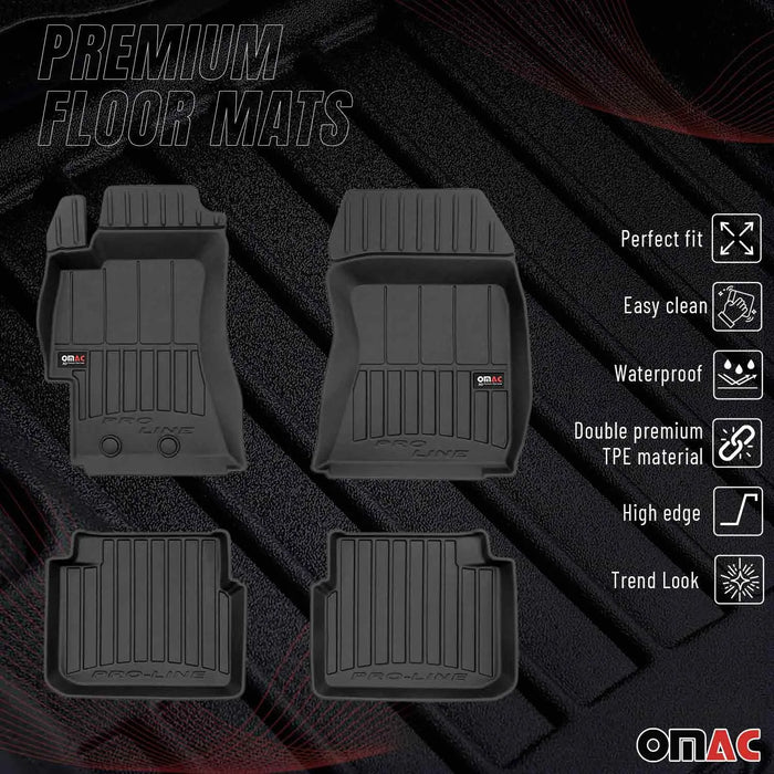 OMAC Premium Floor Mats for Subaru Impreza WRX 2008-2014 Waterproof Heavy Duty