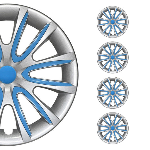 14" Wheel Covers Hubcaps for Nissan Sentra Grey Blue Gloss - OMAC USA