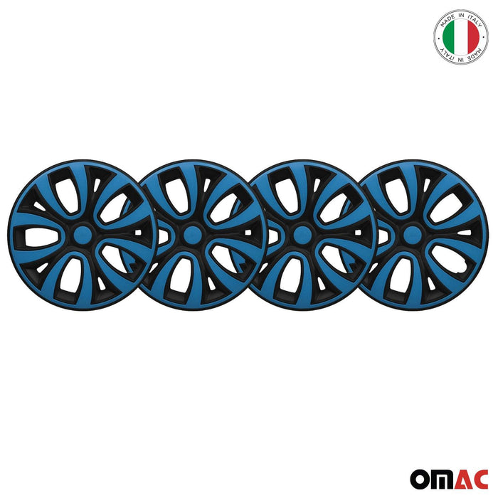 14" Wheel Covers Hubcaps R14 for Ford Black Blue Gloss