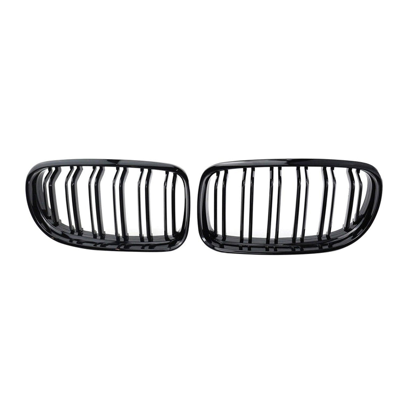 2009-2012 BMW 3 Series E90 E91 E92 E93 FL Front Kidney Grille M4 Style Gloss Black Dual Slat