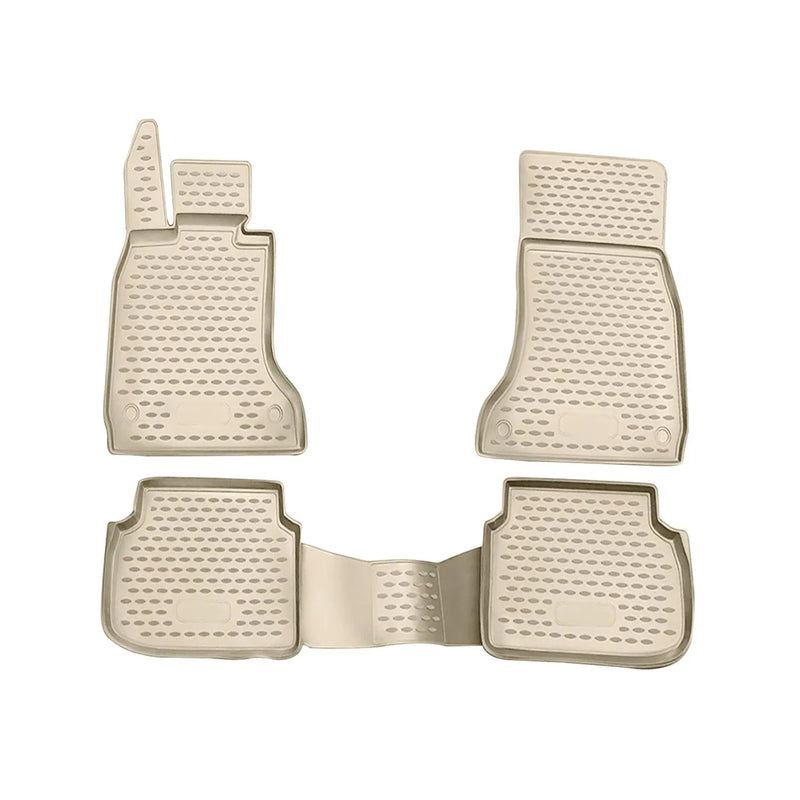 OMAC Floor Mats Liner for BMW 7 Series F01 Sedan 2009-2015 Rubber TPE Beige 4Pcs - OMAC USA