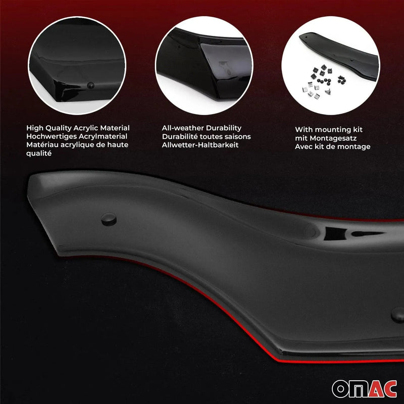 Front Bug Shield Hood Deflector Guard for RAM ProMaster 2014-2022 Black Smoke - OMAC USA