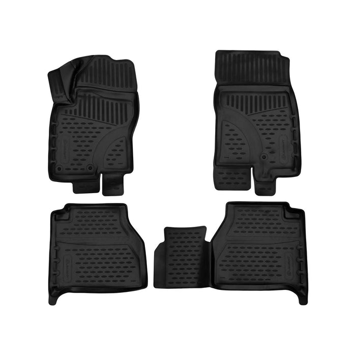 OMAC Floor Mats Liner for Nissan NP300 Navara 2016-2020 Black TPE All-Weather 4x