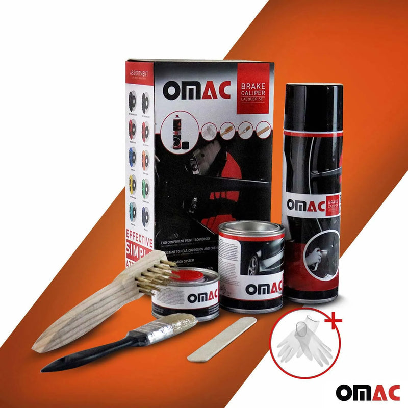 OMAC Brake Caliper Epoxy Based Car Paint Kit Arizona Orange Glossy High-Temp