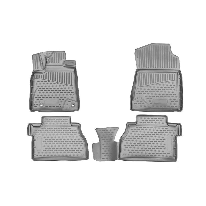 OMAC Floor Mats Liner for Toyota Tundra CrewMax Cab 2014-2021 Gray 4 Pcs