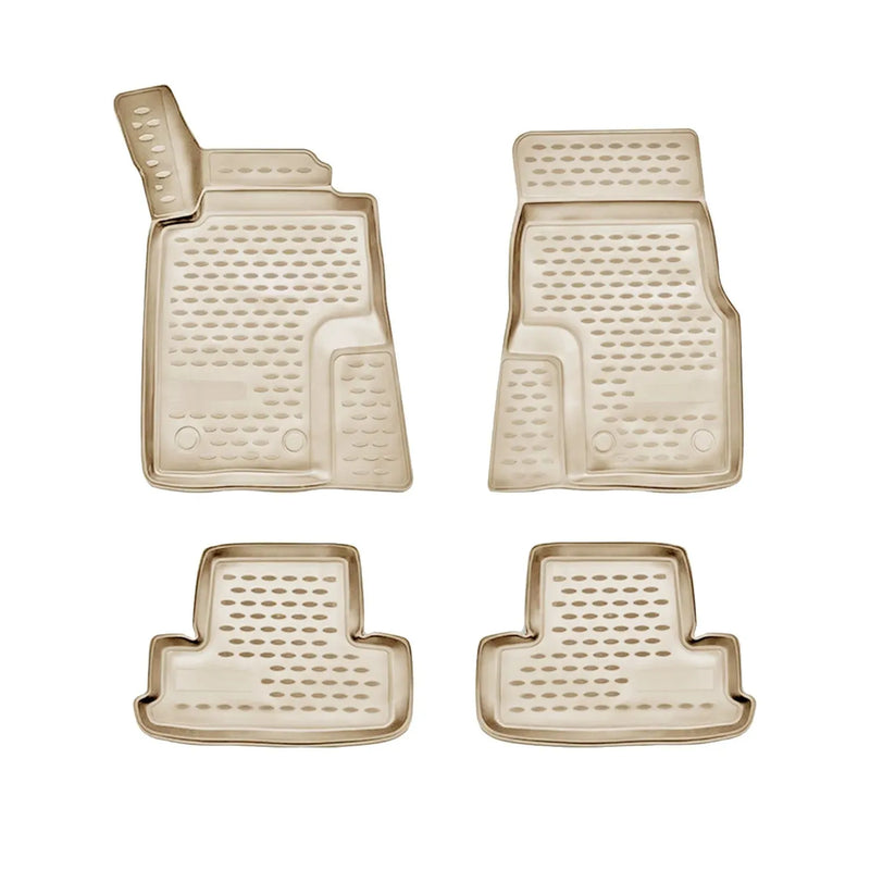 2010-2014 Ford Mustang Floor Mats Liners Full Set All Weather Beige