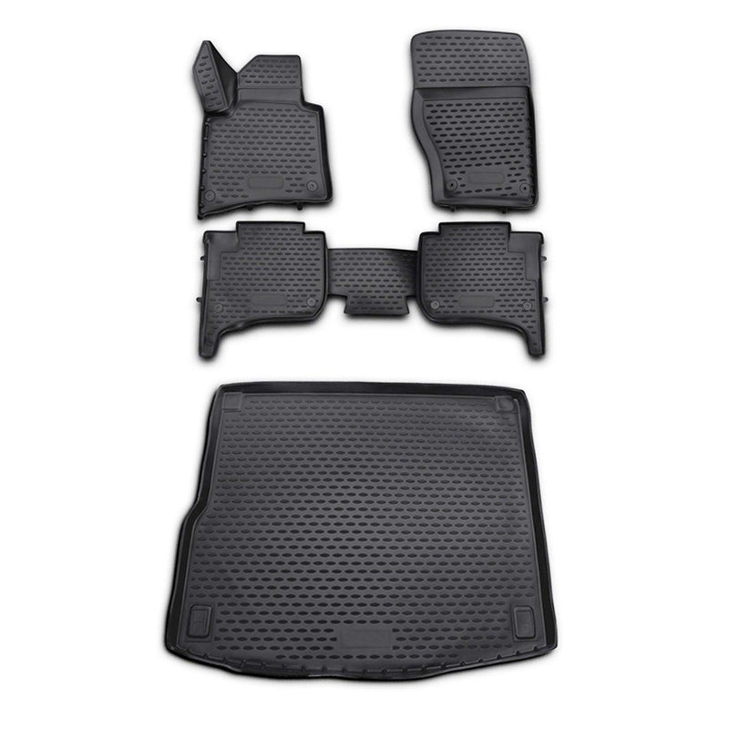 2011-2018 VW Touareg Floor Mats & Cargo Liner Full Set All Weather Black