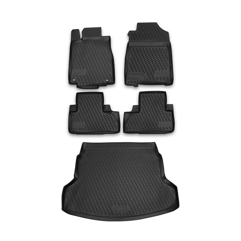 2012-2016 Honda CR-V Floor Mats & Cargo Liner Full Set All Weather Black