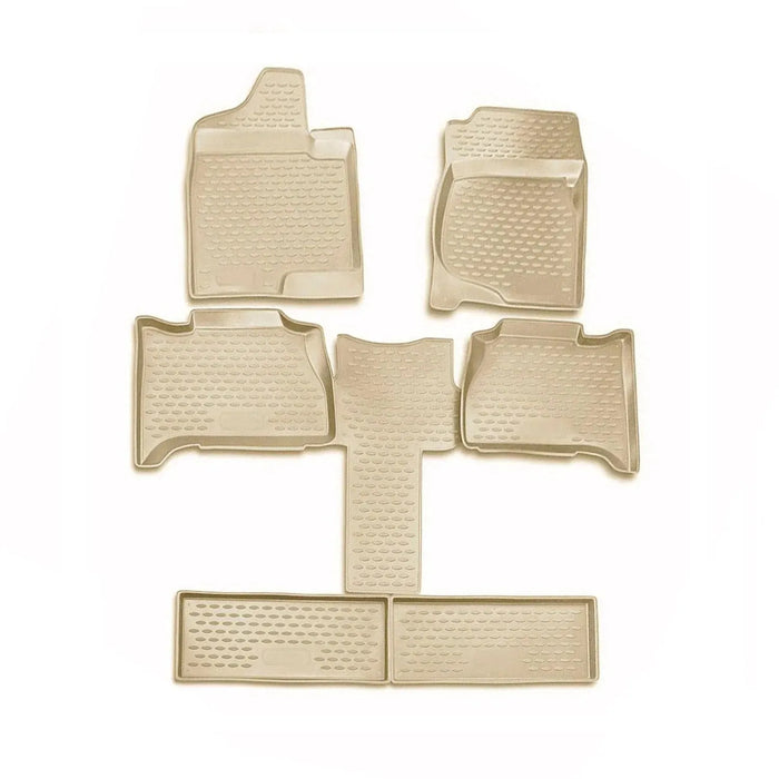 OMAC Floor Mats Liner for Chevrolet Tahoe 2011-2014 Beige TPE All-Weather 6 Pcs