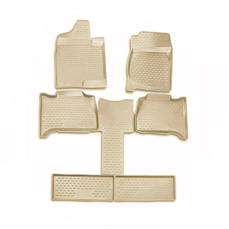 OMAC Floor Mats Liner for Chevrolet Tahoe 2011-2014 Beige TPE All-Weather 6 Pcs - OMAC USA