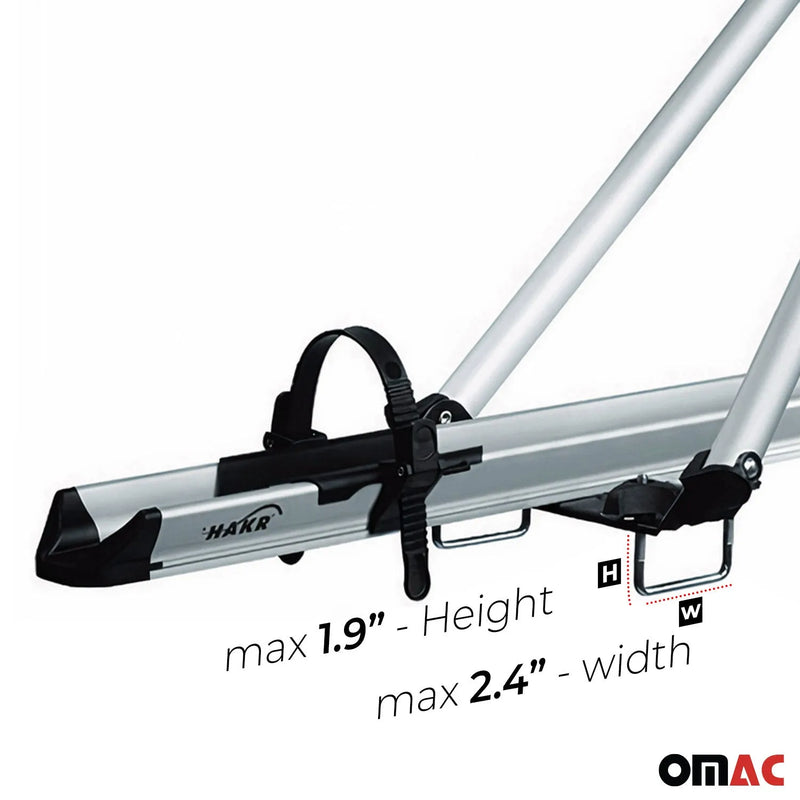 2015-2022 RAM ProMaster City Bike Rack Carrier Roof Racks Set Silver 3Pcs